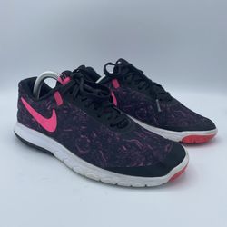 Nike Women's Size 6 Flex Experience RN 5 Running Trainers Black Pink 844673-003