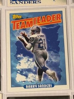 Barry Sanders Topps Team Leader Insert Lions HOF