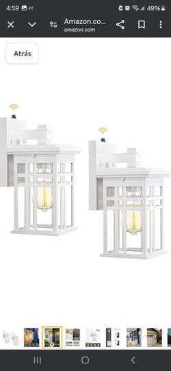 Outdoor wall lamp with sunset to sunrise sensor
