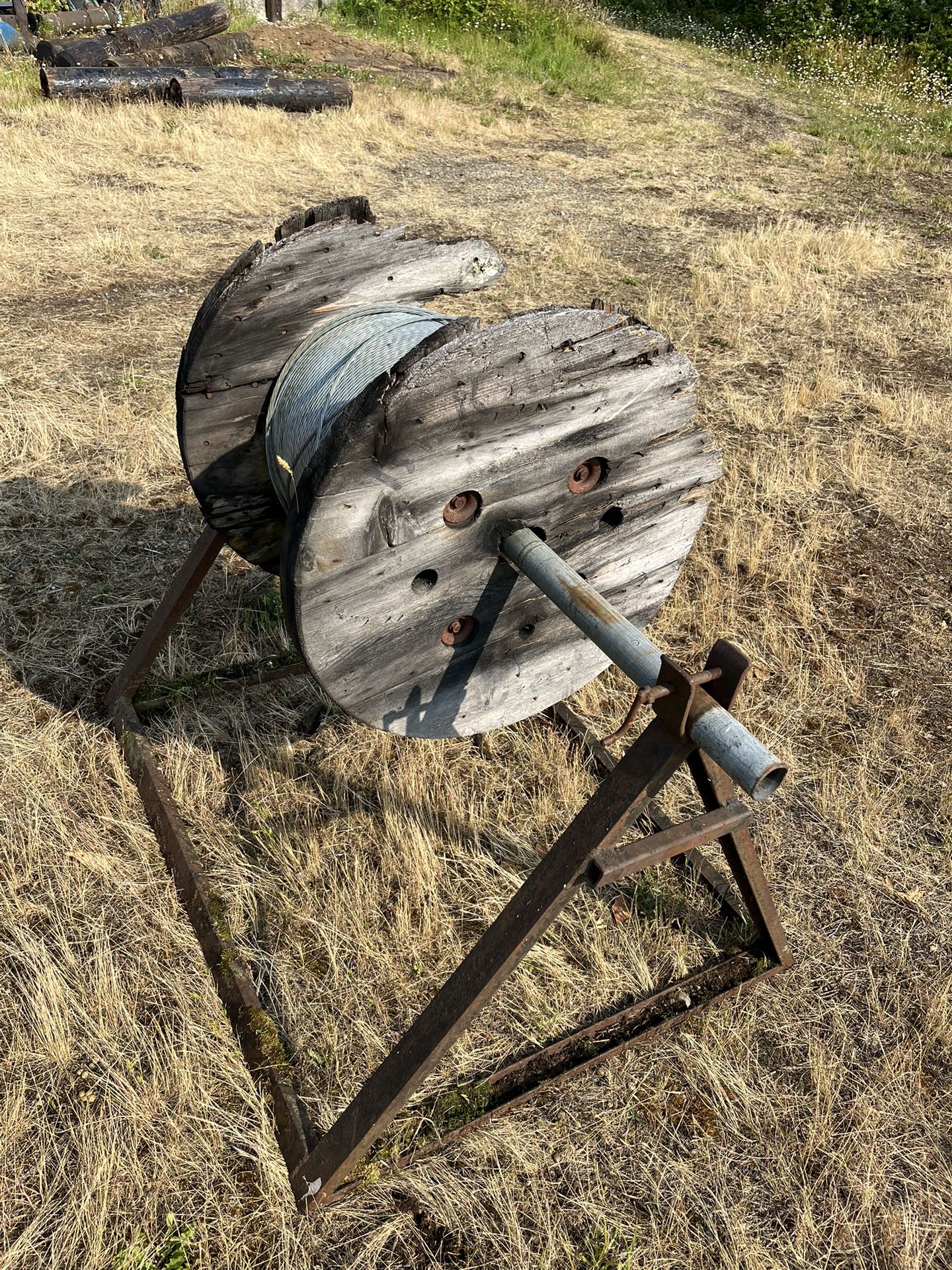 Spool of wire with stand