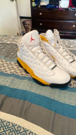 Air Jordan 13 White Yellow and black size 14