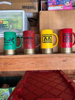 4 vintage plastic shotgun shell cups