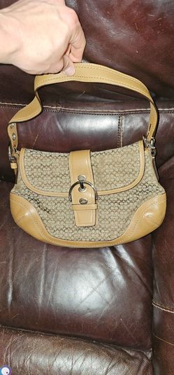 Coach Signature Flap Shoulder Bag — Authentic — Great Condition