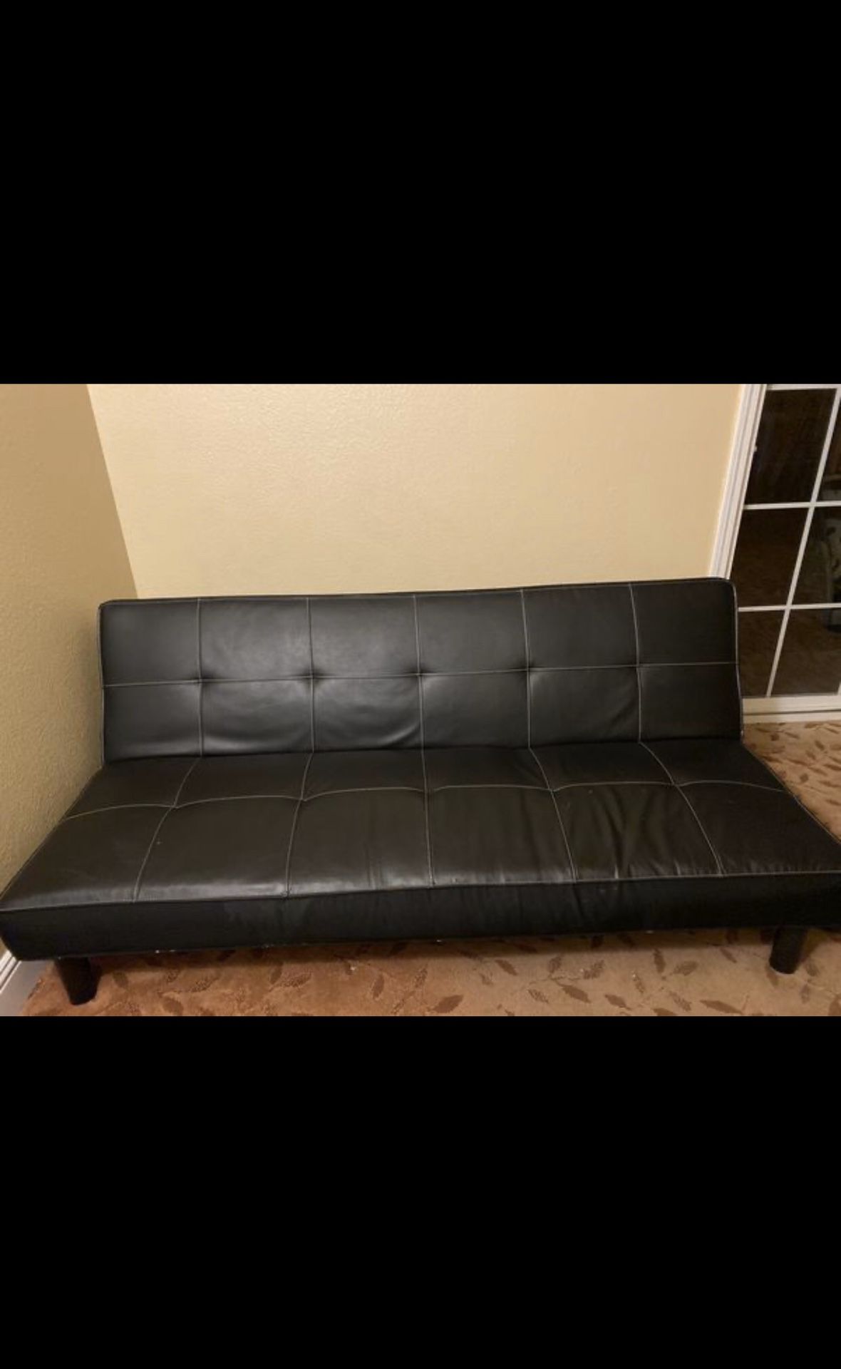 Leather futon