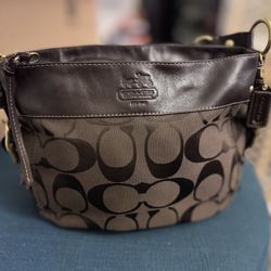 Coach Zoe Shoulder Hobo (Brown) Signature Bag