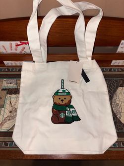 Starbucks Bearista Soccer Canvas Tote Bag