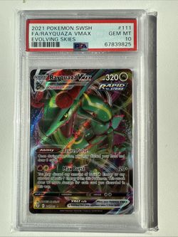 Pokémon TCG Rayquaza VMAX Holo Ultra Rare Card Evolving Skies 111/203