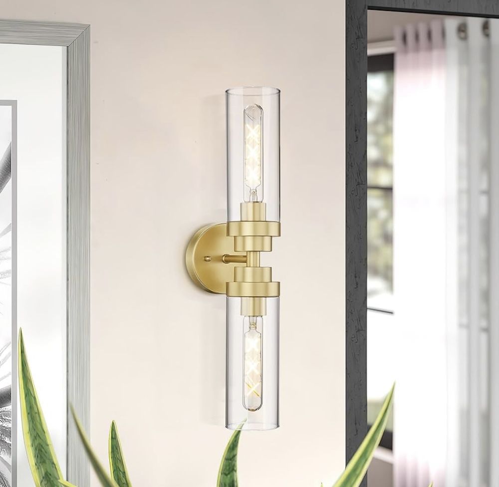 22 Inch Gold Bathroom Light Fixtures -new! Set of two