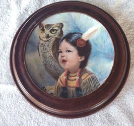 1986 Perillo Collector Plate, Small And Wise, Pride Of America's Indians Series,  Limited Edition 