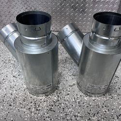 Duravent 6”x 4”x4” Round B-vent Wye 4” Branch 4” Base Sku: 6BVY44