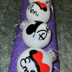 Personalized Glitter Ornaments 