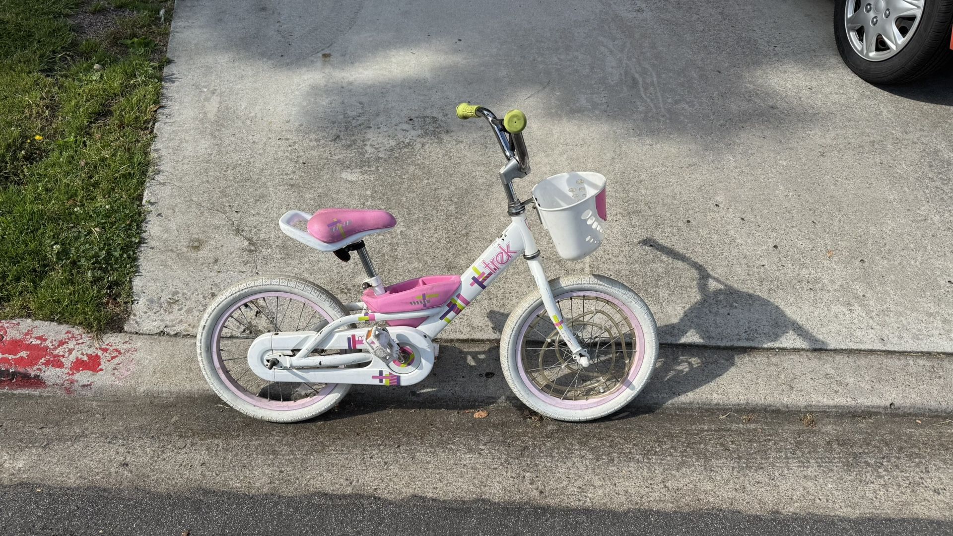 Pink and white Kid Bike