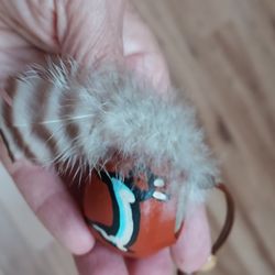 Mini Hand Painted Native American Clay Pot Ornament 