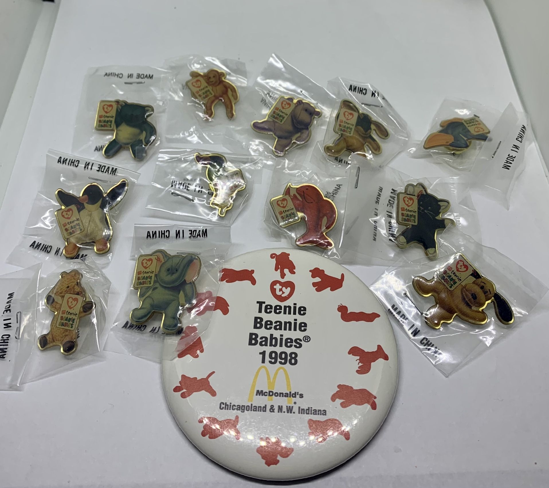 Teenie Beanie Baby Pins + Employee pin