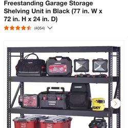 Husky  Metal Garage  Rack Shelving 77”W x 72”H x 24” D