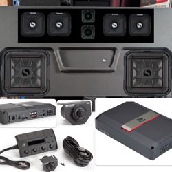 NEW FULL BASS AND VOICE PACKAGE KICKER AUDIO CUSTOM BOX FOR SINGLE CAB TRUCKS INSTALLED 