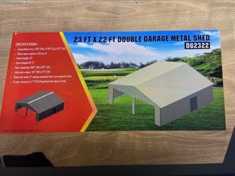 Double Garage Metal Shed