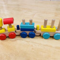 Wooden Train Set Kid Toy