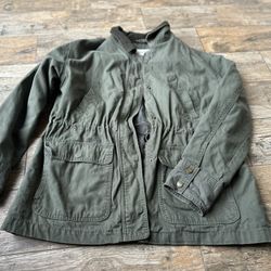 Women’s Universal Thread Olive Green Utility Jacket-Size Large