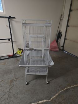 Large Bird Cage on Wheels