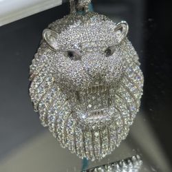 Lion King Pendant 5.30 C.T Moissanite S925 VS. D Color RP