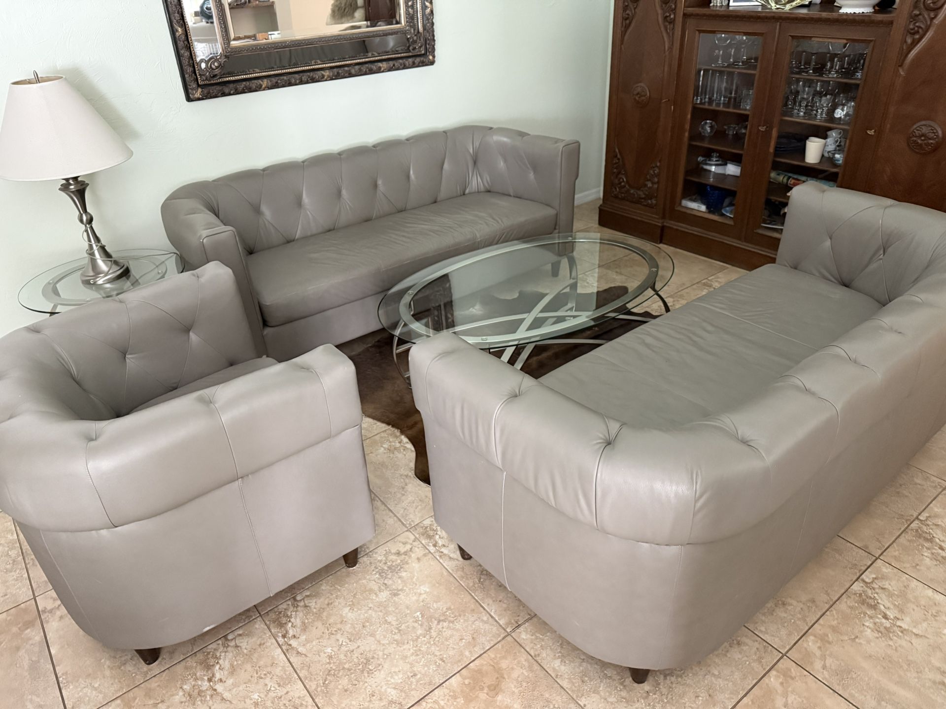 Couch artificial Leather 2x79/33- 1x40/33