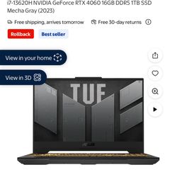 Asus Tuff Galling Laptop