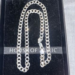 Solid Curb Double sided Chain Necklace for Sterling Silver 20’’