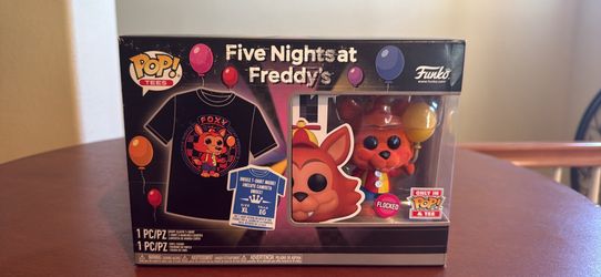 Fnaf flocked balloon Foxy funko pop + shirt XL