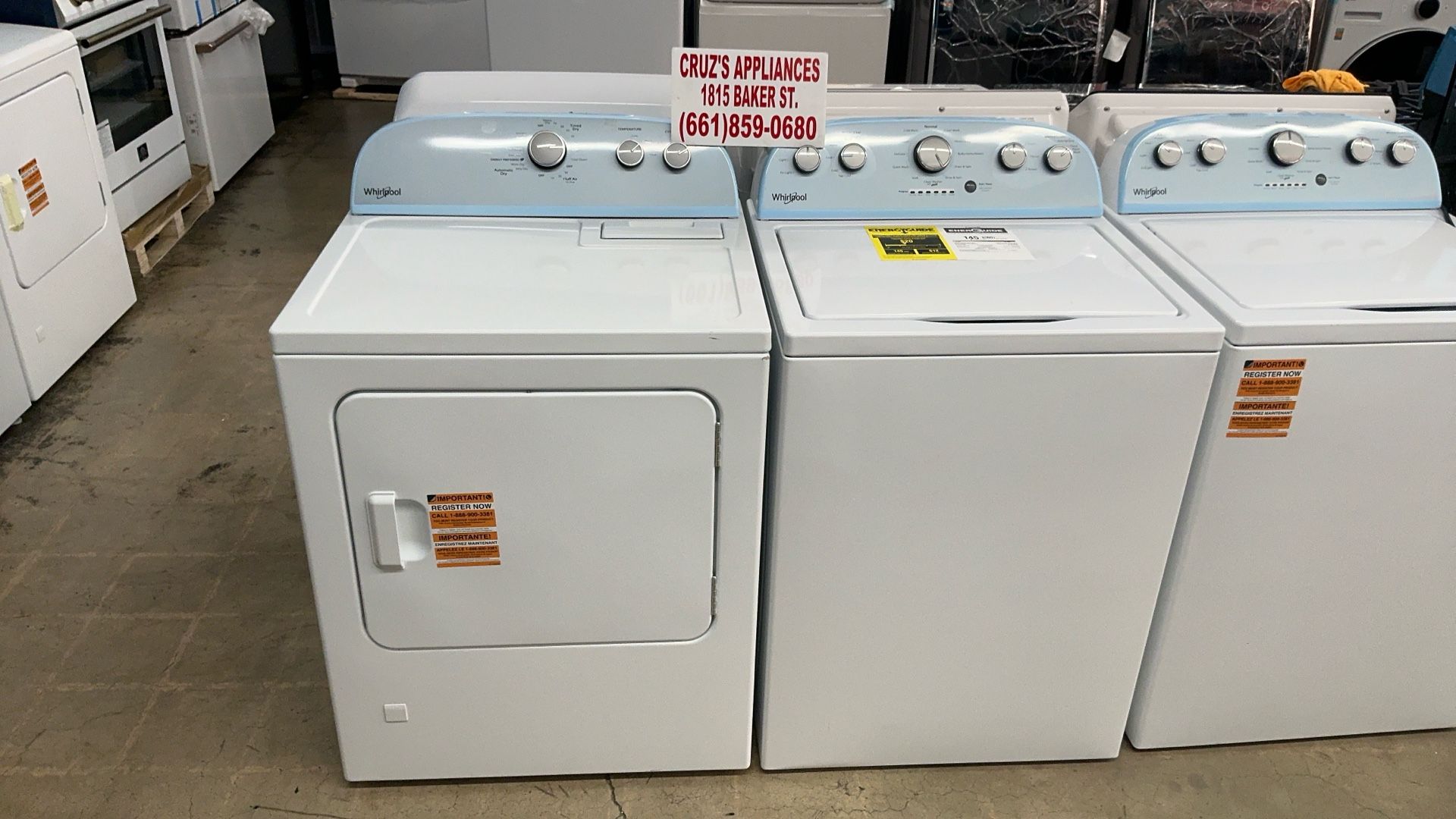 Cruz S Appliances Sales Whirlpool Washer And Gas Dryer $1000
