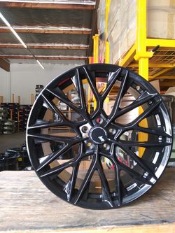 SIZE 20X8.5 5X114.3 OFFSET 25 C.B.73.1GLOSS BLACK