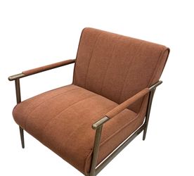 Designer Donata brown gold tufted arm chair