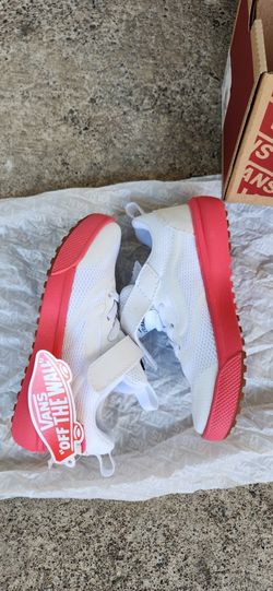 Girls Size 11 VANS ULTRARANGE RAPID White/pink Soles