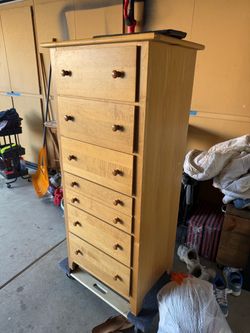 Tall Wooden Chest of Drawers