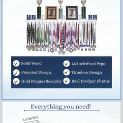 MEDAL / AWARD DISPLAY RACK (WOOD)