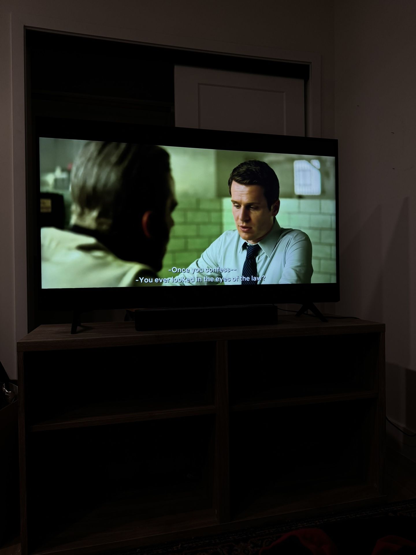 45 in LG WebOs Smart TV, Entertainment center and sound bar