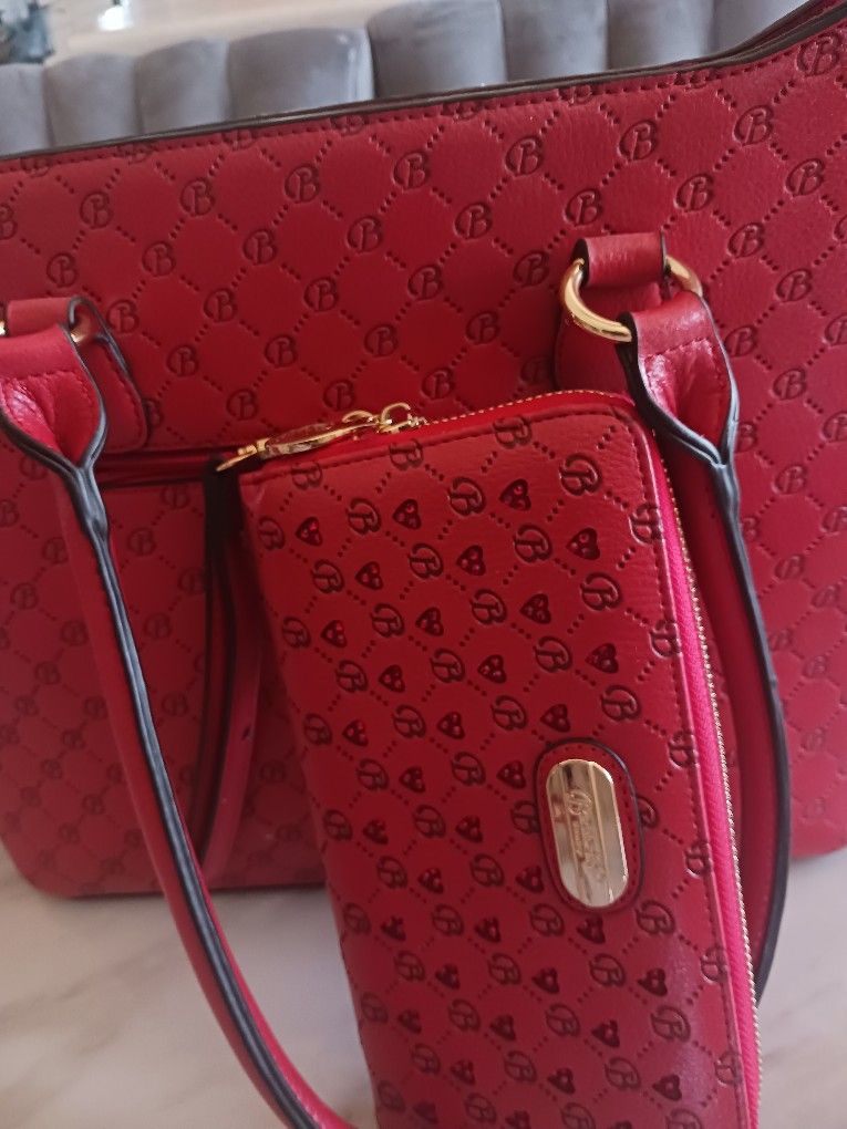 Red Purse With Wallet Included 20.00