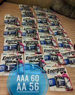 60 Lithium AA & AAA Batteries (Energizer)