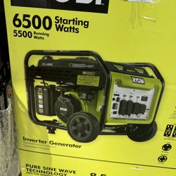 Riobi 6500-Watt Gasoline Powered Inverter Generator with CO Shutdown & Idle Down Technology 