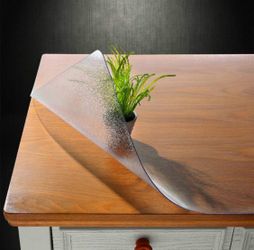 New 27.6”x48” Frosted PVC Table Cover Protector 1.5mm  Low Glare Fingerprint Resistant Easy Clean