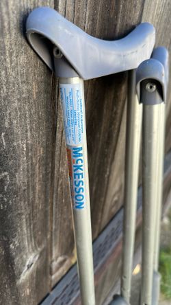 McKesson Aluminum Adult Crutches - Tall / Adjustable (5'10" - 6'6")
