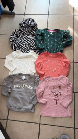 Little Girls Clothes Size 2t Long sleeve Shirt Bundle (6pcs)