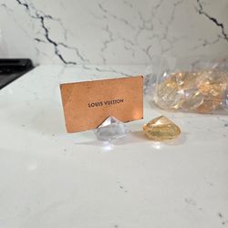 Wedding Crystal And Gold "Diamond Place Card Holders