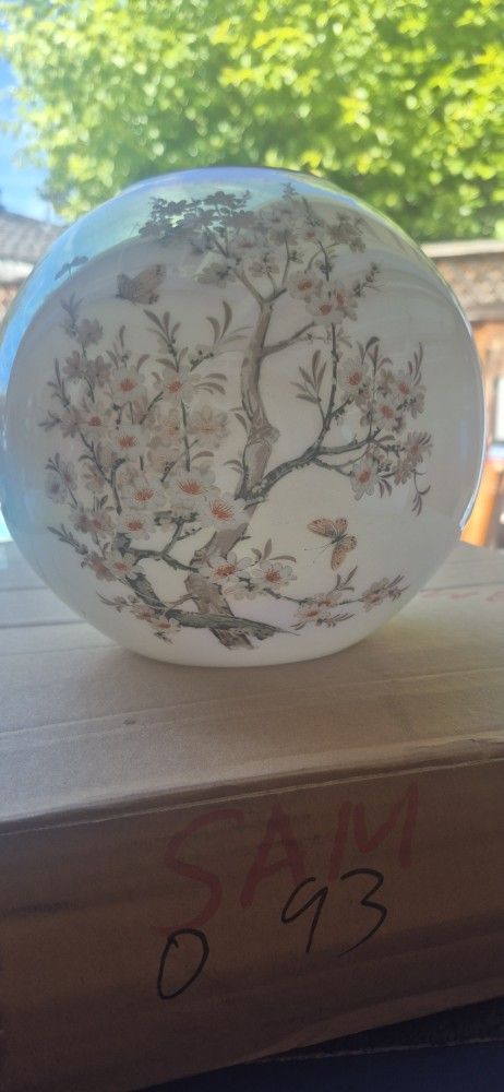 Glass Painted Vase