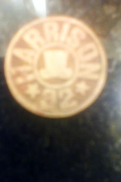 1892 campaign token for Benjamin Harrison