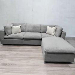 New Light Gray Cloud Sectional (in Box)