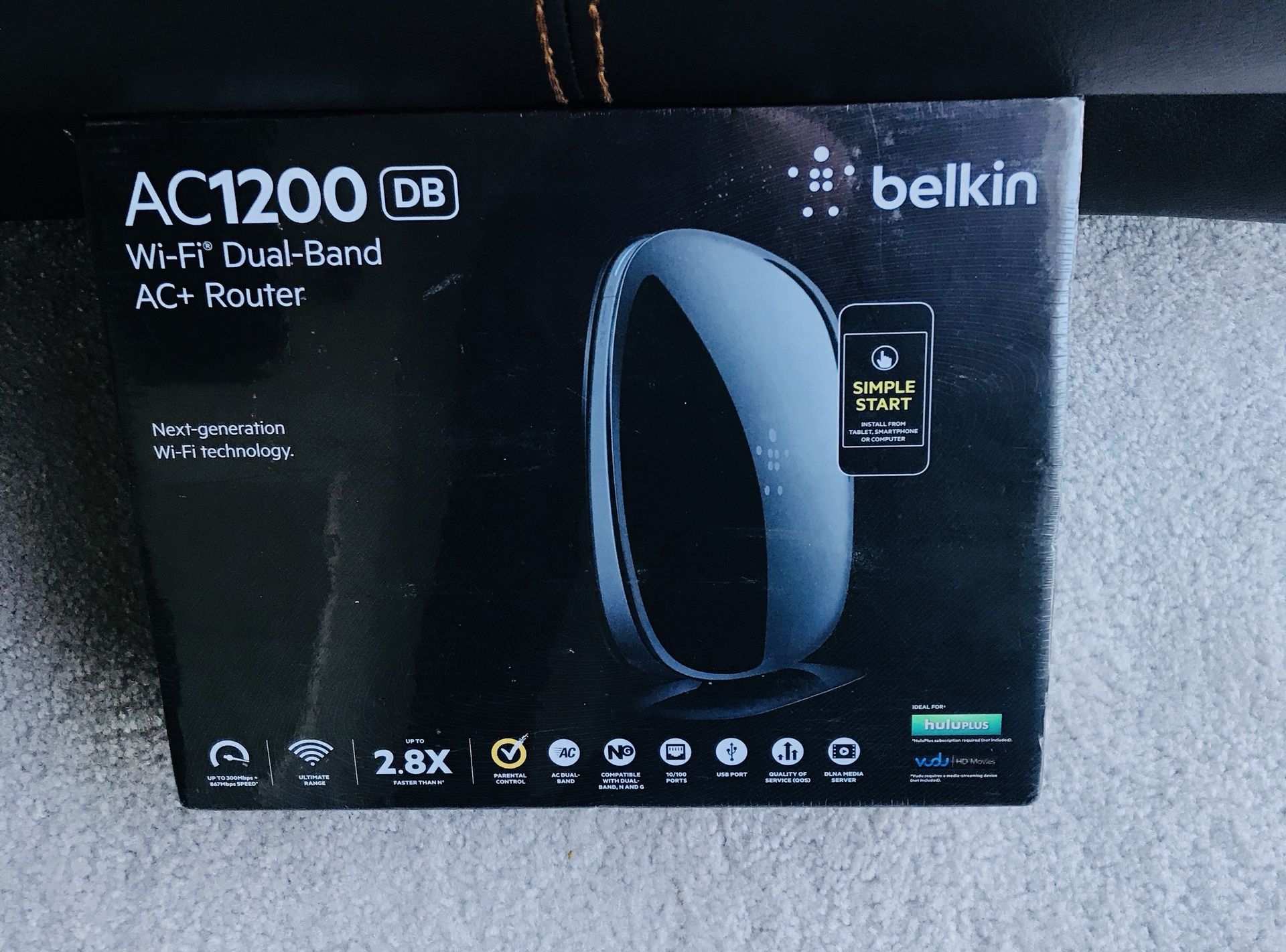 Brand New in box/ sealed - Belkin AC1200db Wifi dual-band router (mobile app included)