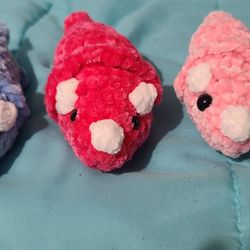 Crochet baby triceratops
