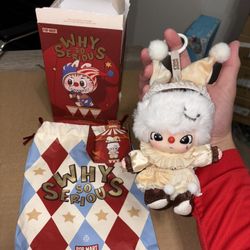 AUTHENTIC PopMart WHY SO SERIOUS Series Dimoo Lumino Feast Vinyl Plush Pendant