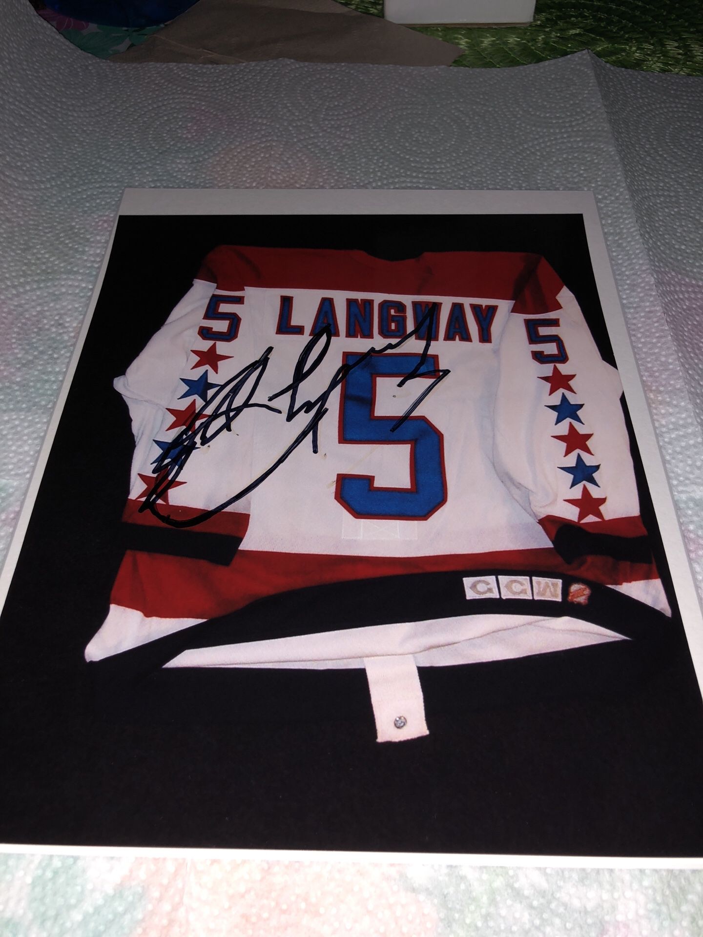 Autographed Rod Langway, Washington Capitals Great 8 x 10 Photo, complete with Certificate of Authenticity